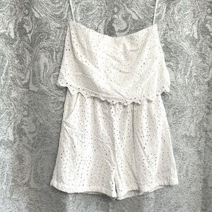 Jessica Simpson romper/ shorts / white eyelet